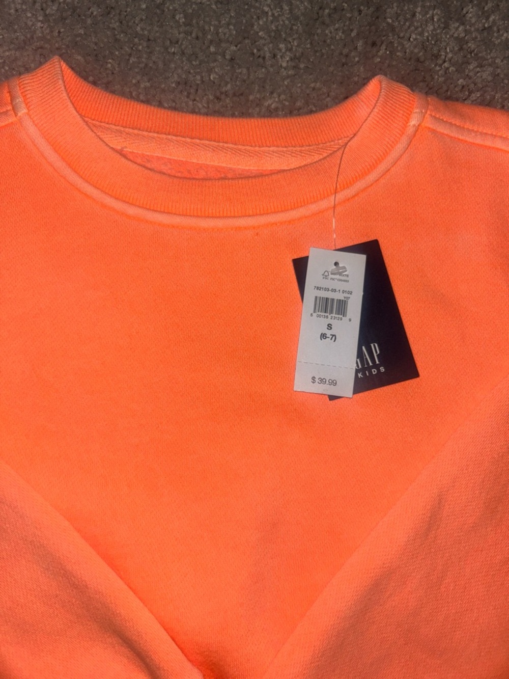 GAP kids Crewneck Sweatshirt - Bright Orange - Picture 2 of 5